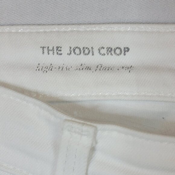 🤍 AG Adriano Goldschmied Jodi Crop Jeans 29R | White Raw Hem Straight Leg Denim - Picture 4 of 10